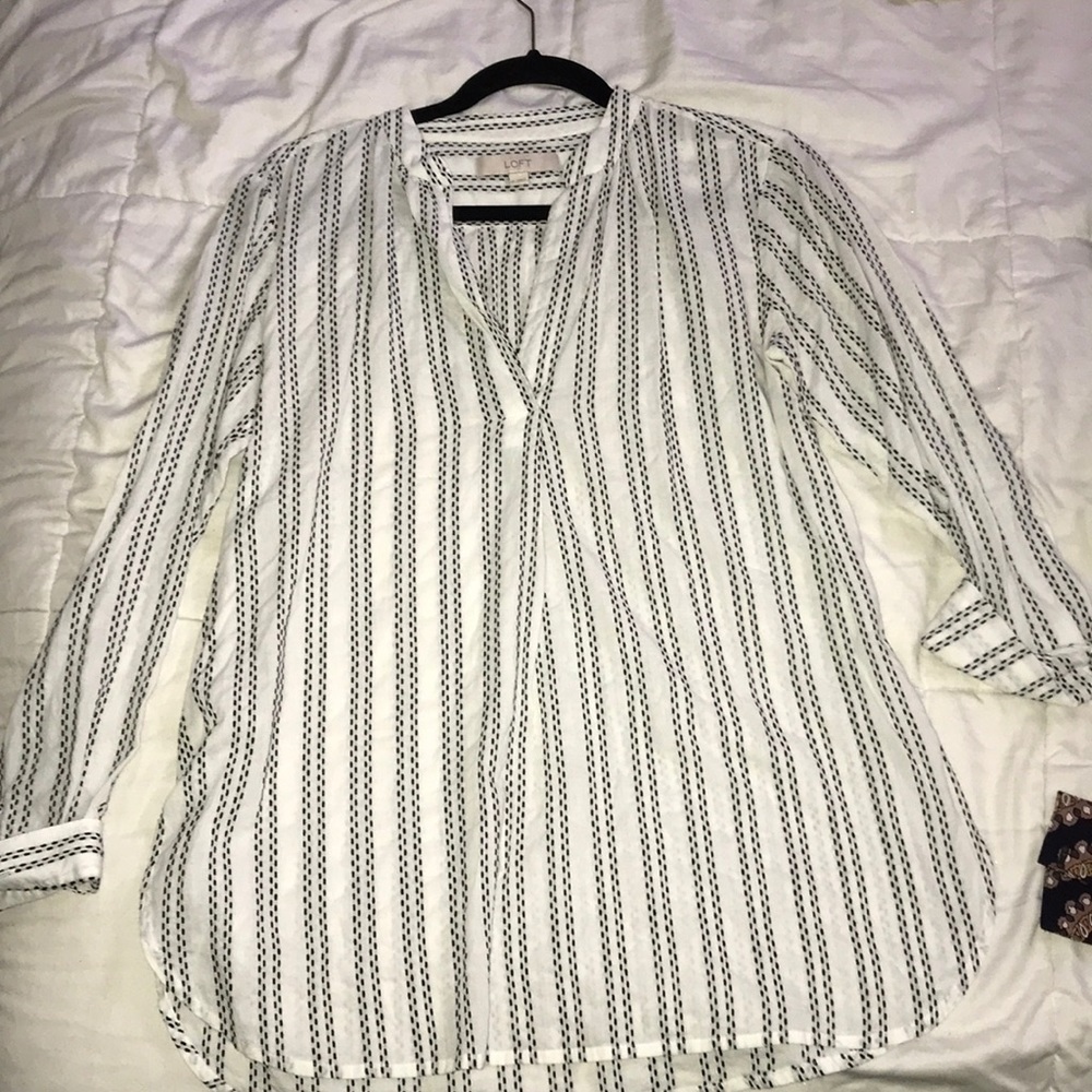 Ann Taylor loft striped blouse